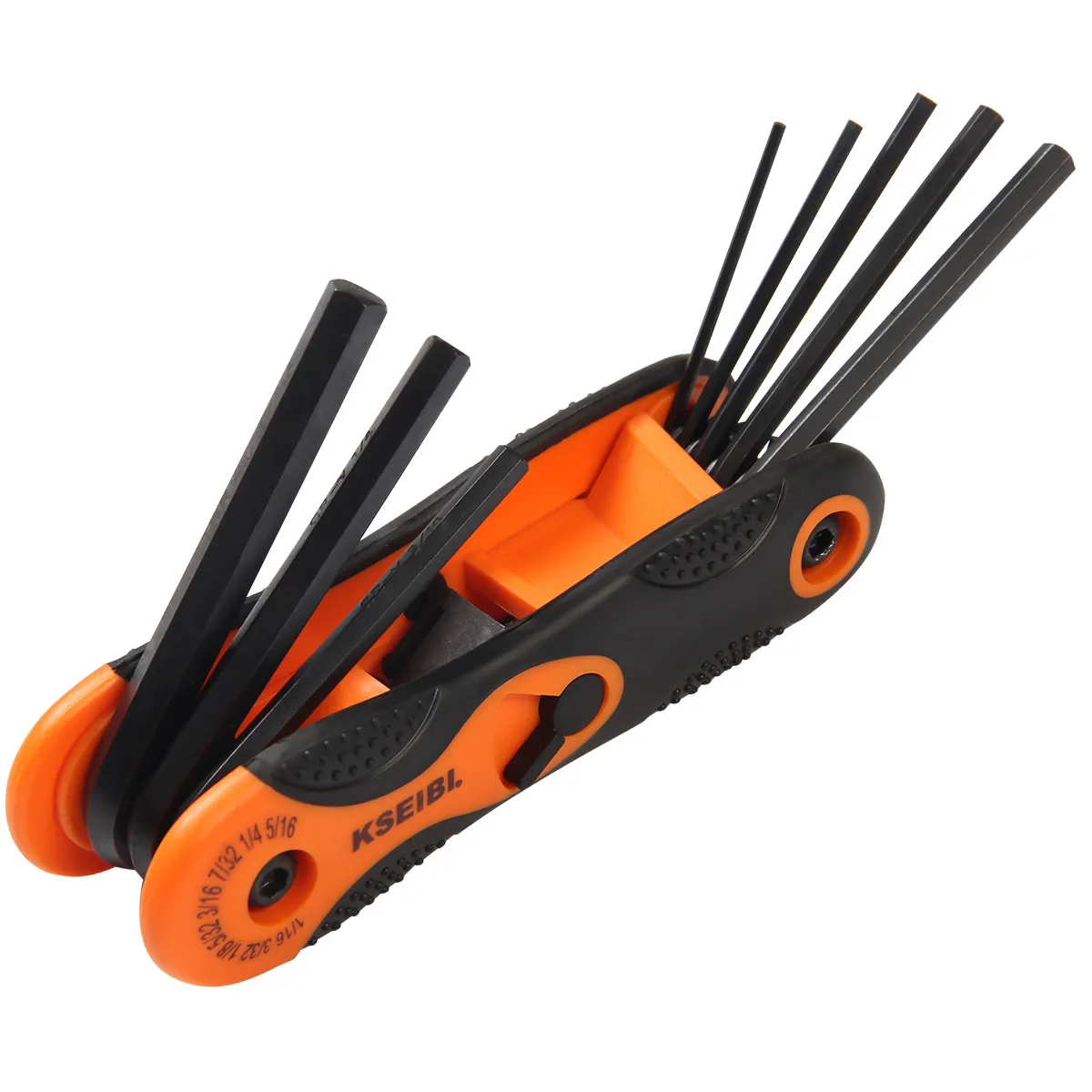 201760 - KSEIBI Folding Hex Key Wrench Set 8-In-1/ProGrip 5/64" - 5/16"