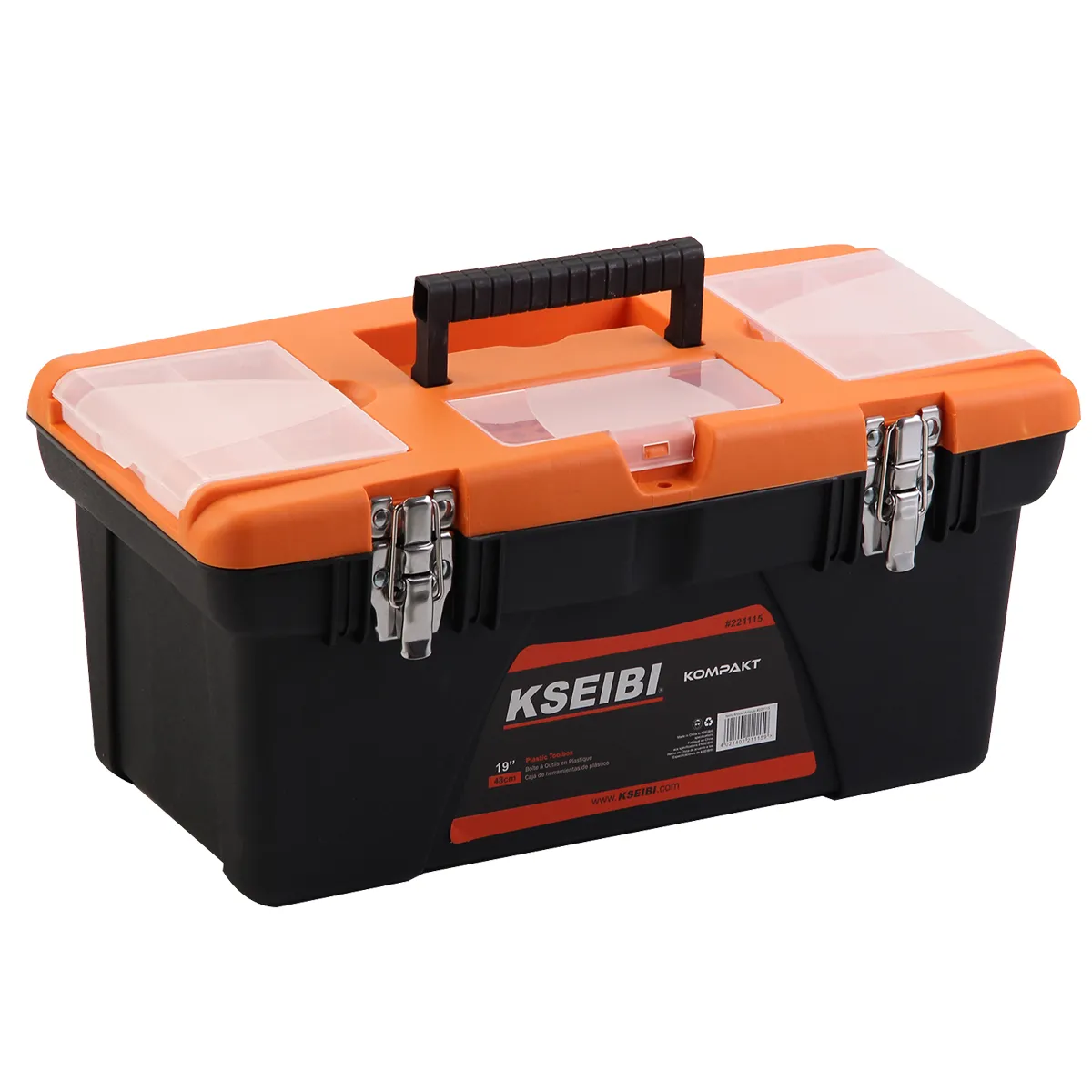 221115 - KSEIBI Plastic Tool Box/Steel Lock 19" 480 x 250 x 230mm