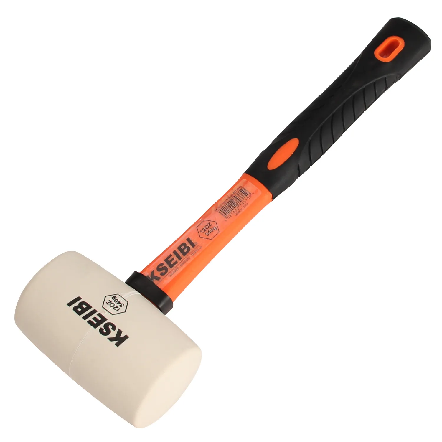 274360 - KSEIBI Rubber Hammer Hard Soft White Head/ProGrip 8OZ