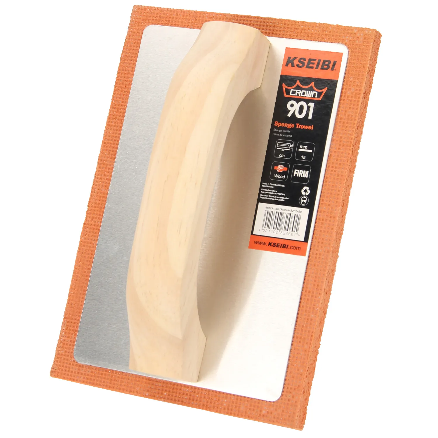 282460 - KSEIBI Foam Plastering Trowel/Orange 14 x 21cm