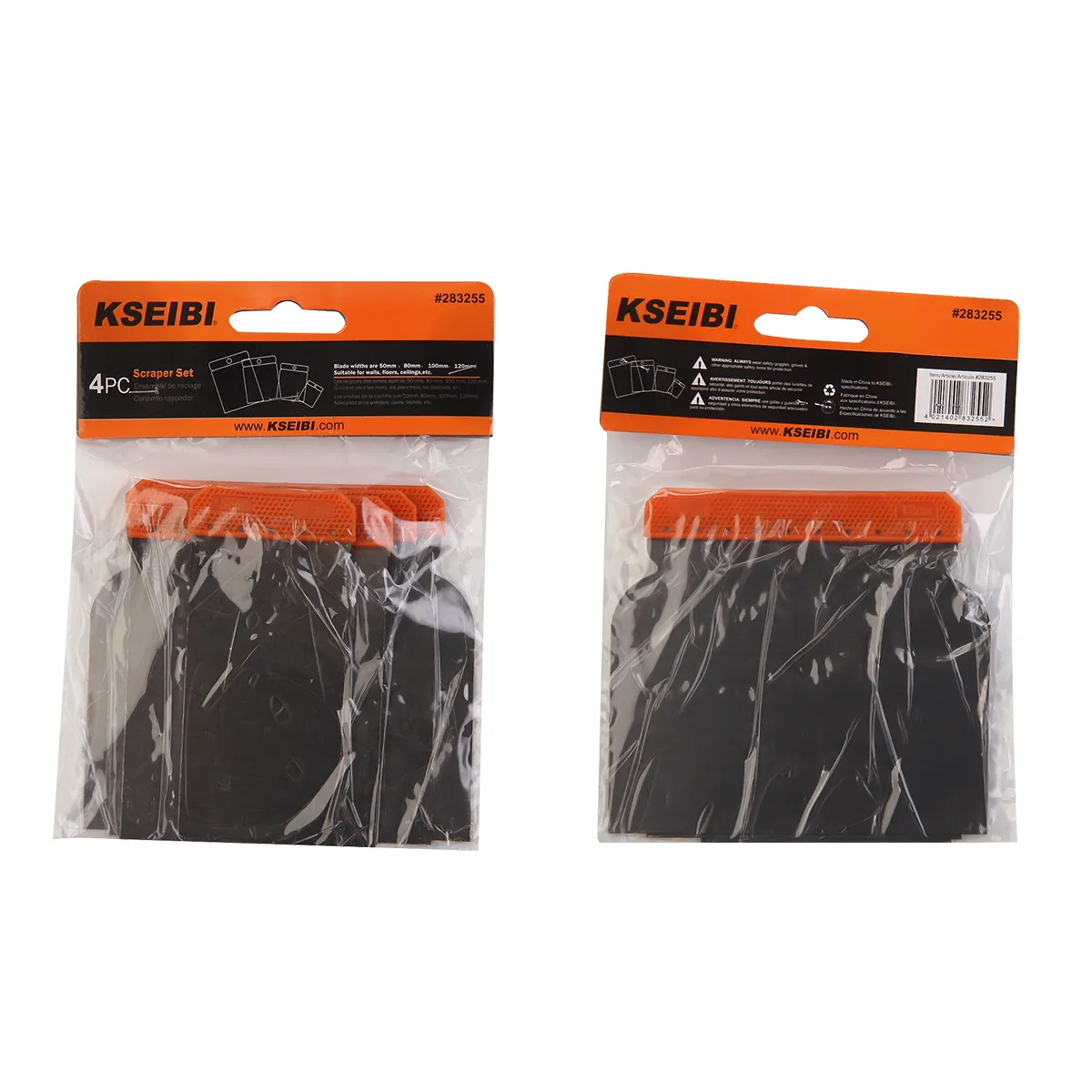 283270 - KSEIBI Plastic Scraper Set 4-Pc/Steel