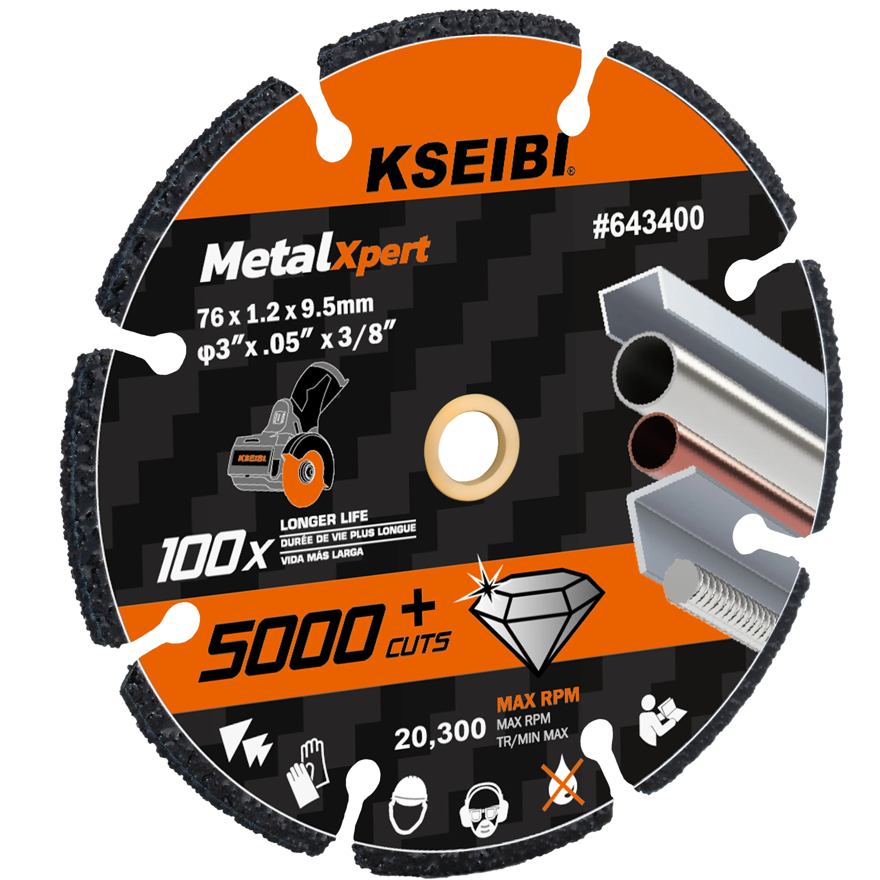 643410 - KSEIBI Diamond Metal Cut Off Blade 4-1/2" x 7/8"