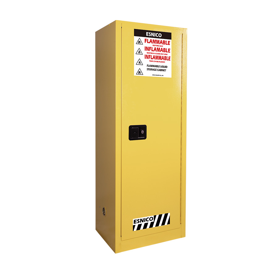 Flammable Cabinet, 22Gal, 83L, Manual Close, Yellow