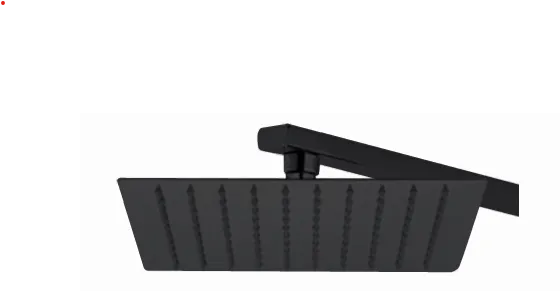 SHOWER HEAD SQUARE 10" Black
