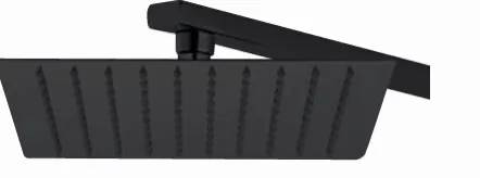 SHOWER HEAD SQUARE 12" Black