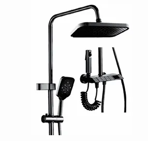 SHOWER SET PIANO TYPE BLACK DIGITAL