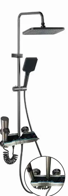 SHOWER SET PIANO TYPE Grey