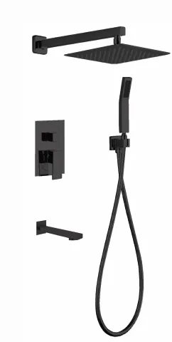 SHOWER CONCEALED TYPE SQ 3 FUNCTIONS Black