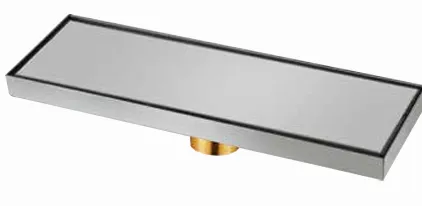 LINEAR DRAIN 8x30cm Heavy Duty w Brass Valve Matt