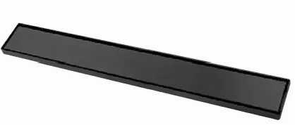 LINEAR DRAIN 8x60cm Ceramic Straight Edge Black