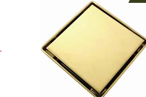 TILE DRAIN 15X15 with Filter Gold