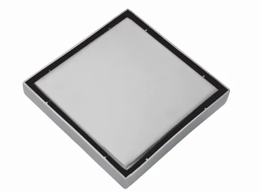 TILE DRAIN 15X15 Heavy Duty w Brass Valve Matt