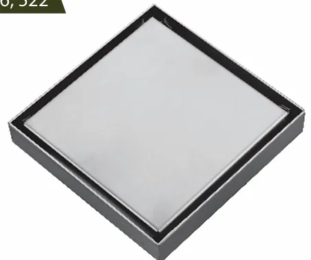 Tile Drain 15x15cm Matt Striaght Edge