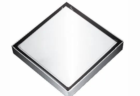 Tile Drain 15x15cm Mirror Striaght Edge