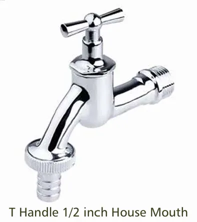T HANDLE BIBCOCK 1/2" HOSE MOUTH CHROME