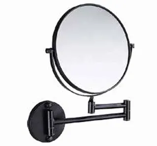 Magnifying Mirror Round Black