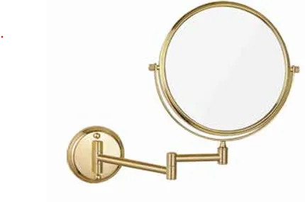Magnifying Mirror Round Gold