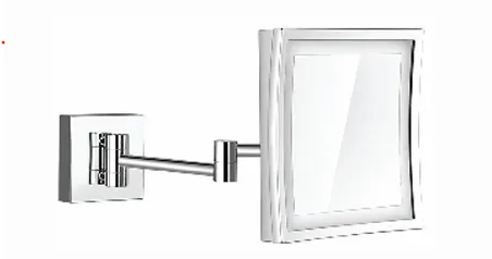 Magnifying LED Mirror Square Chrome
