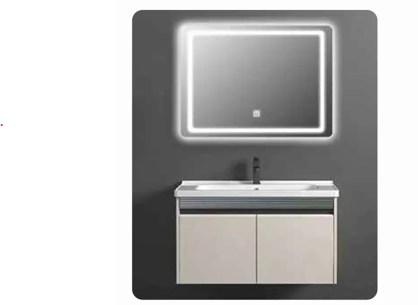 SS Cabinet Ivory 80cm w LED Mirror