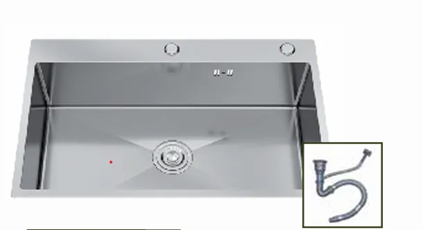 SS Sink Single 40x40cm Silver