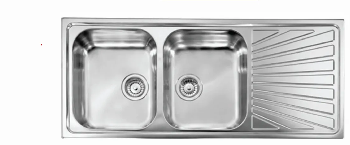 SS Pressed Sink Double 120x50cm Matt