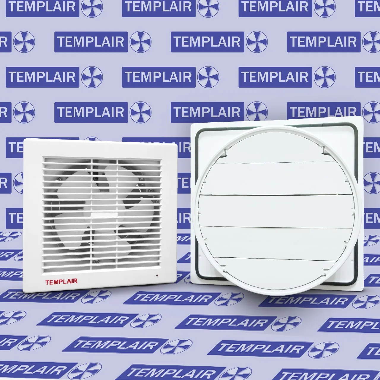 Templair Automatic Shutter Glass Window Mounted Exhaust Fans 6"