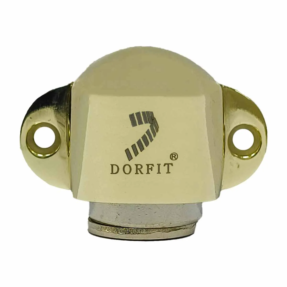Dorfit Magnetic Floor Mounted Door Stopper DTDS031 53 x 37 mm Zinc Alloy Polished Brass