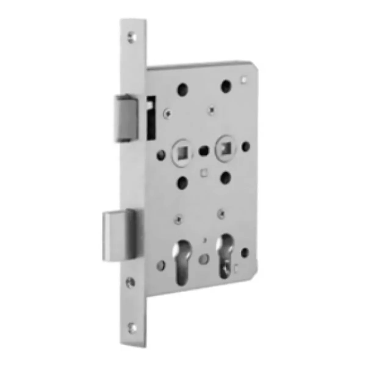 Dorfit X Ray Mortise Lock DTML027 Backset 40 & 80mm SS304 Forend, Follower, Latchbolt, Deadbolt Silver