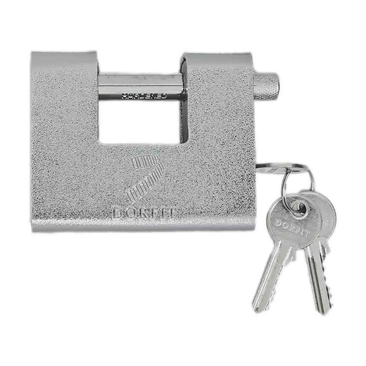 Dorfit Armoured Padlock DTPA 90mm Brass Silver