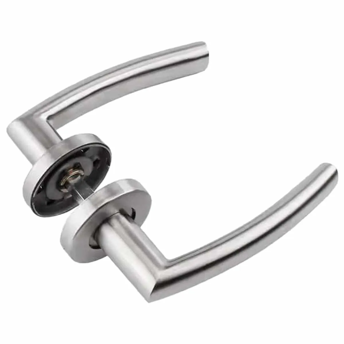 Dorfit Hollow Lever Handle on Rose DTTH025 135x60 Stainless Steel Silver
