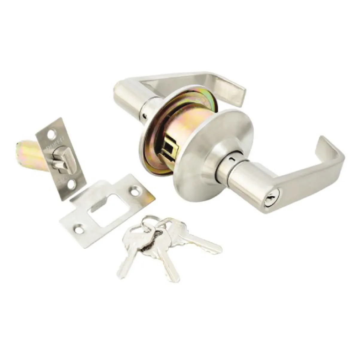 Dorfit Cylindrical Lever Locks 3441SNMLET Latch Size: 60 mm  Stainless Steel Satin nickel