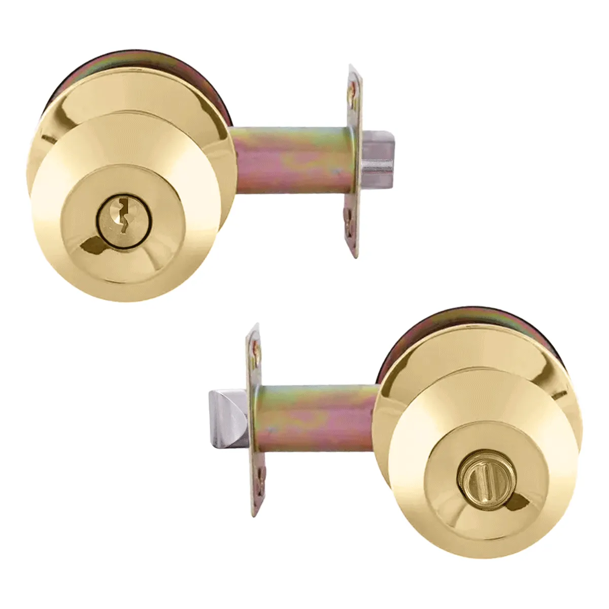 Dorfit Entrance Knob Set - Gold 3871PBMLET 60mm Brass Electroplate Polished Brass