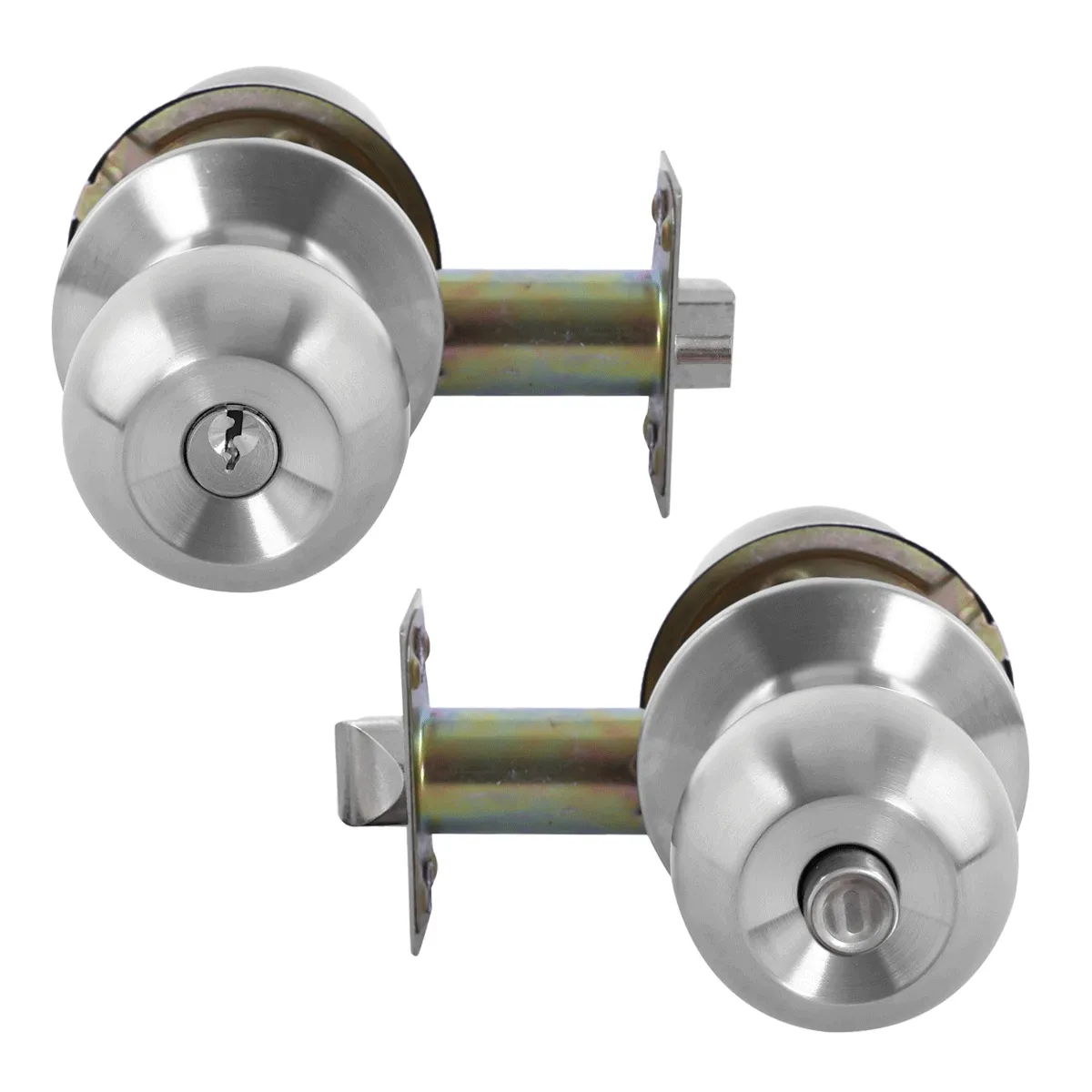 Dorfit Entrance Knob Set - Silver 3871SSMLET 70mm Stainless Steel Stainless Steel