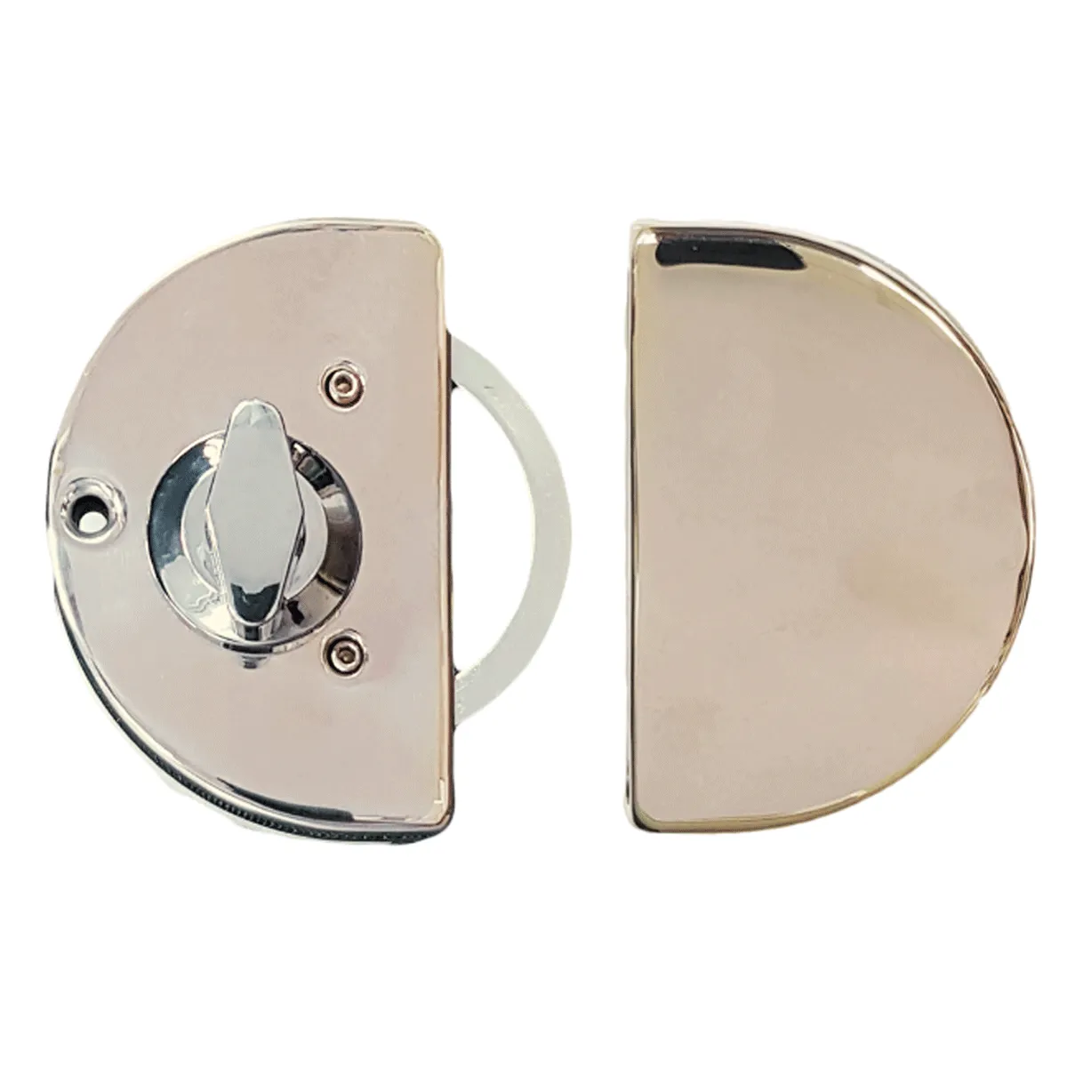 Dorfit Glass Door Center Lock, Key/Turn DT010A 10-12 mm glass thickness Stainless Steel Polished Stainless Steel