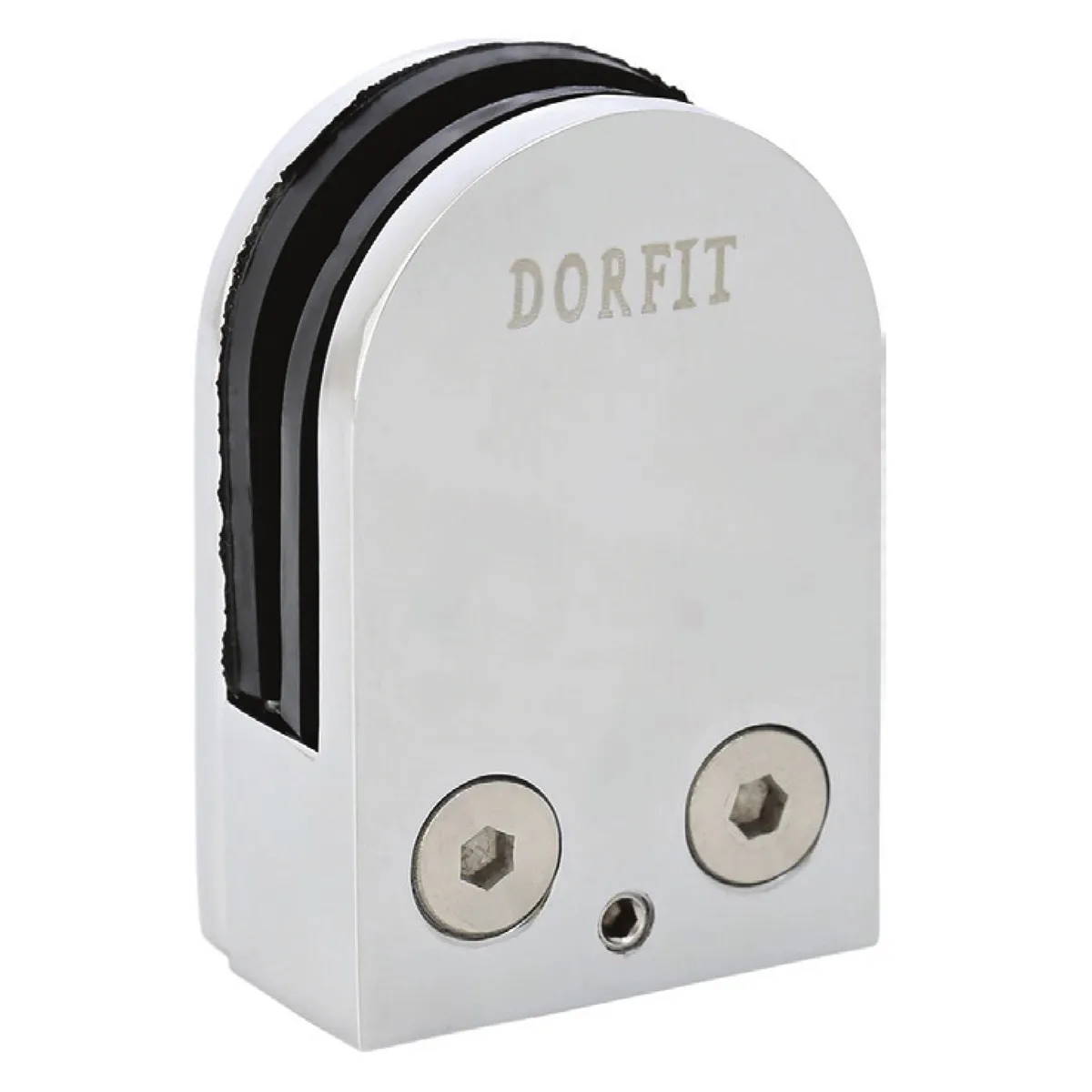 Dorfit Glass Bracket - Flat DT63 65x43mm Zinc Alloy Chrome Plated