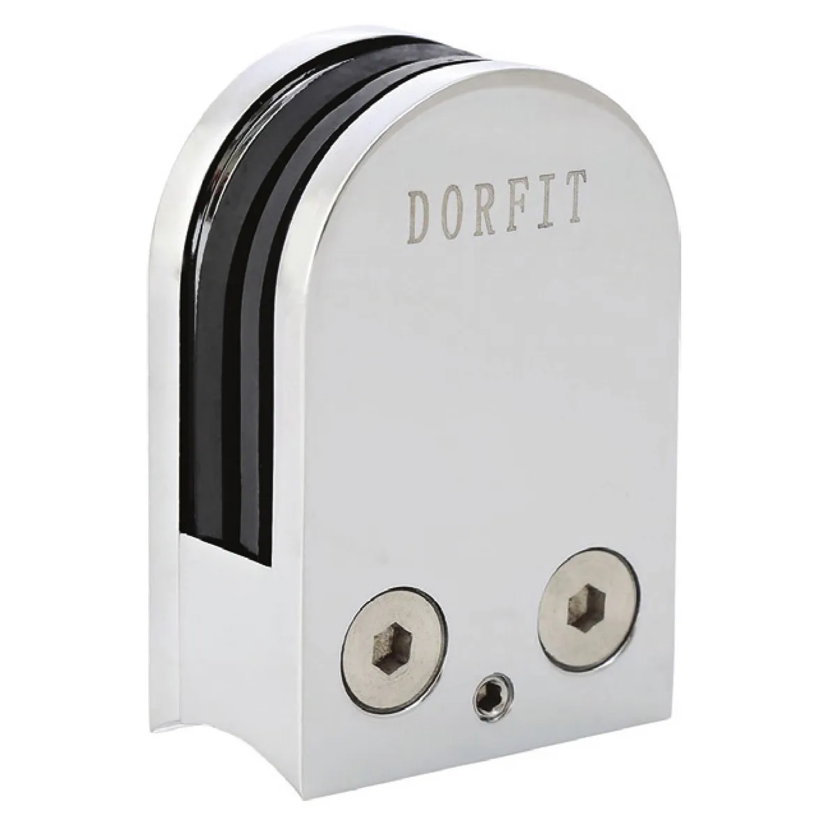 Dorfit Glass Bracket - Curve DT64 65x43mm Zinc Alloy Chrome Plated