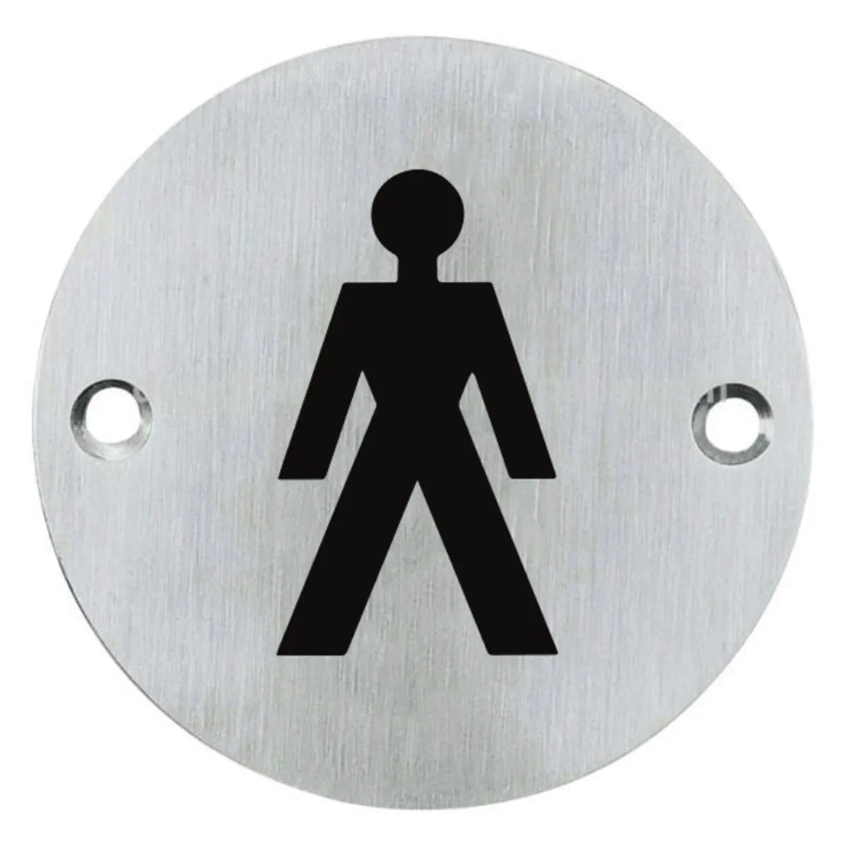 Dorfit Men Round Sign Plate DTSPM002 76mm Stainless Steel Satin