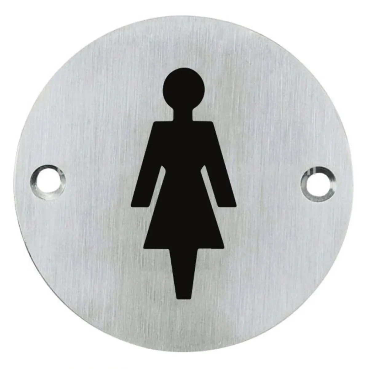 Dorfit Women Round Sign Plate DTSPW002 76mm Stainless Steel Satin