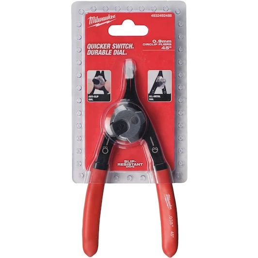 MILWAUKEE SMALL CIRCLIP PLIER, 45 DEG | 0.9 MM TIP - DISPLAY