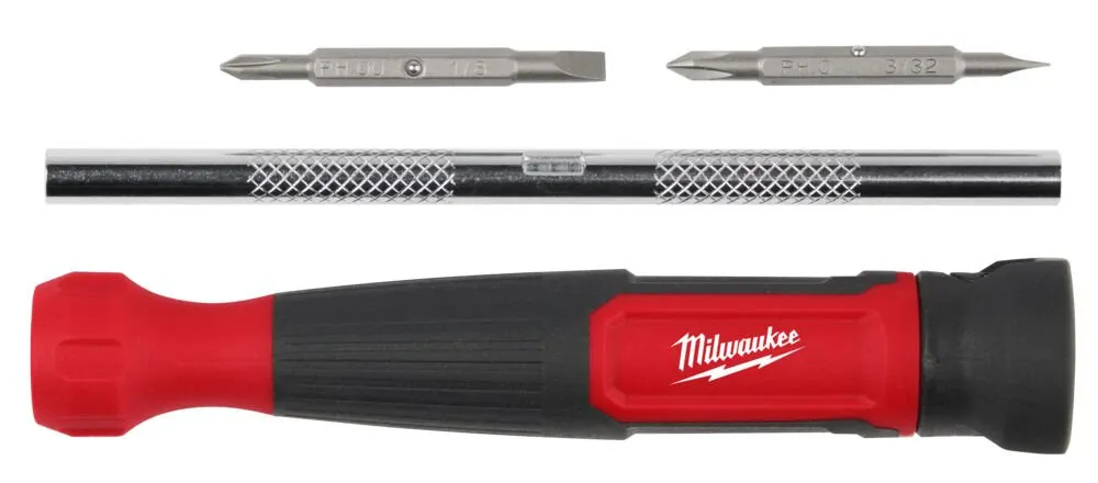MILWAUKEE PRECISION MULTI-BIT SCREWDRIVER | 4 IN 1 - DISPLAY
