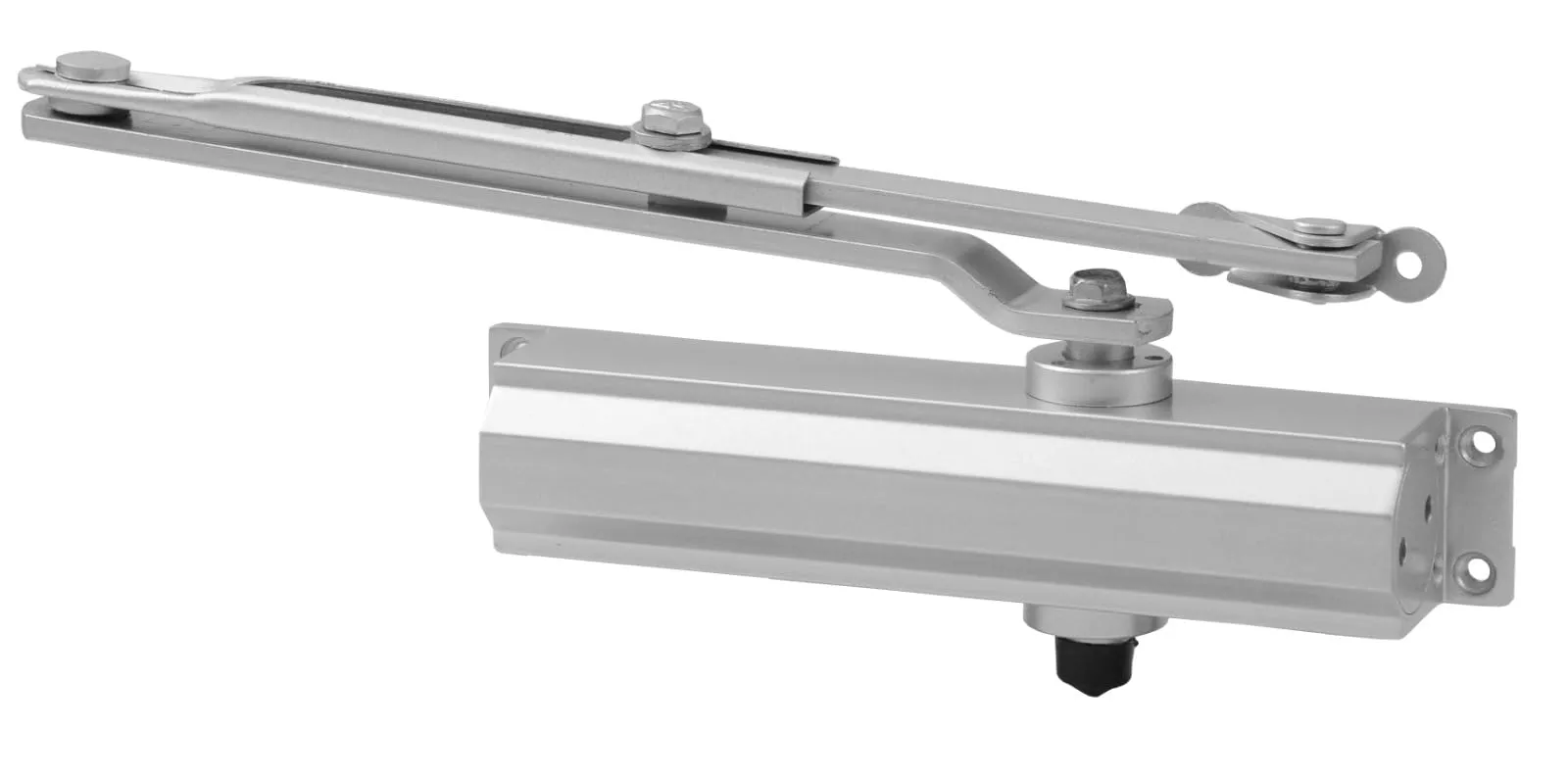 Link Door Closer for Wooden Doors and Aluminum Doors | Half Moon | 500000 Cycle Tested | Door Weight up to 65 Kg - Door Closer for Home & Office (Silver) Pack of 1