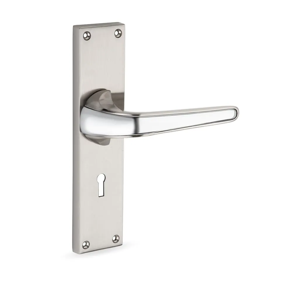 Link Carvo Mortise Lock |for Main & Internal Door in Residential & Commercial Spaces | 8 Inches Heavy Duty Handle Set with Both Side Key Access, 3 Keys,6 Lever Lock Body |SS Finish