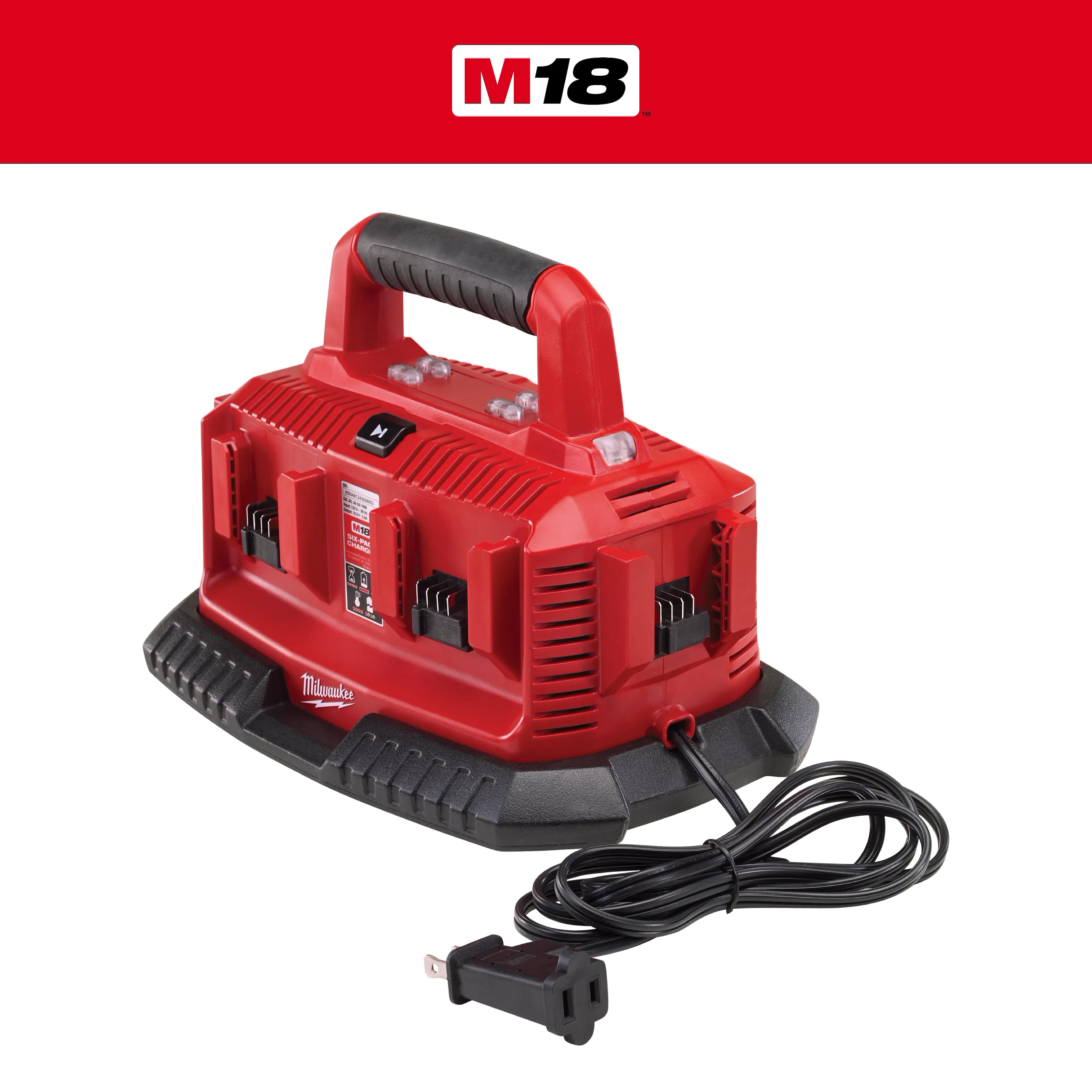 MILWAUKEE M18 6 BAY SEQUENTIAL CHARGER