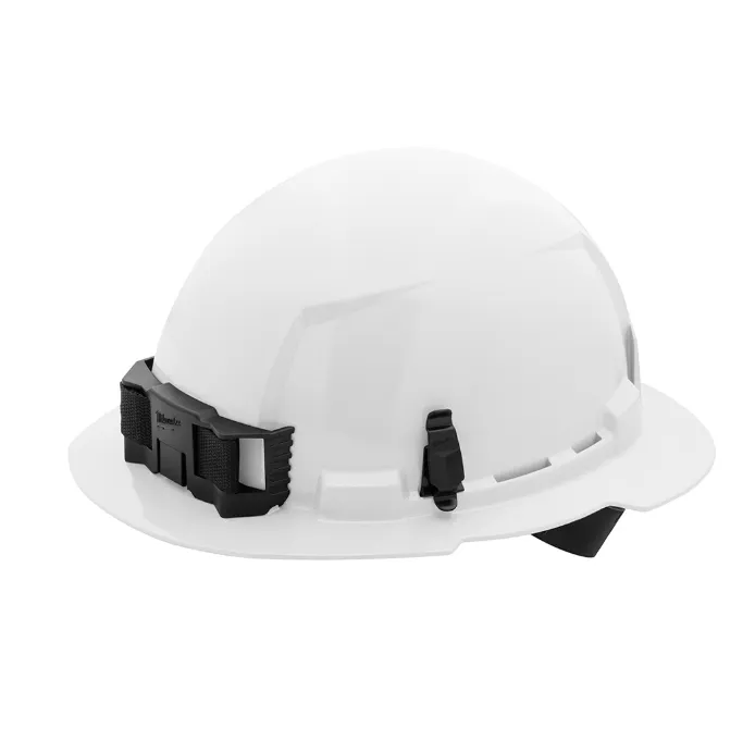 MILWAUKEE BOLT™ FULL BRIM HARD HAT W/4PT RATCHETING SUSPENSION (USA) | TYPE 1, CLASS E | WHITE