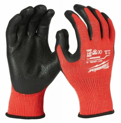 MILWAUKEE CUT LEVEL 3 DIPPED GLOVES - L/9 - 1PC