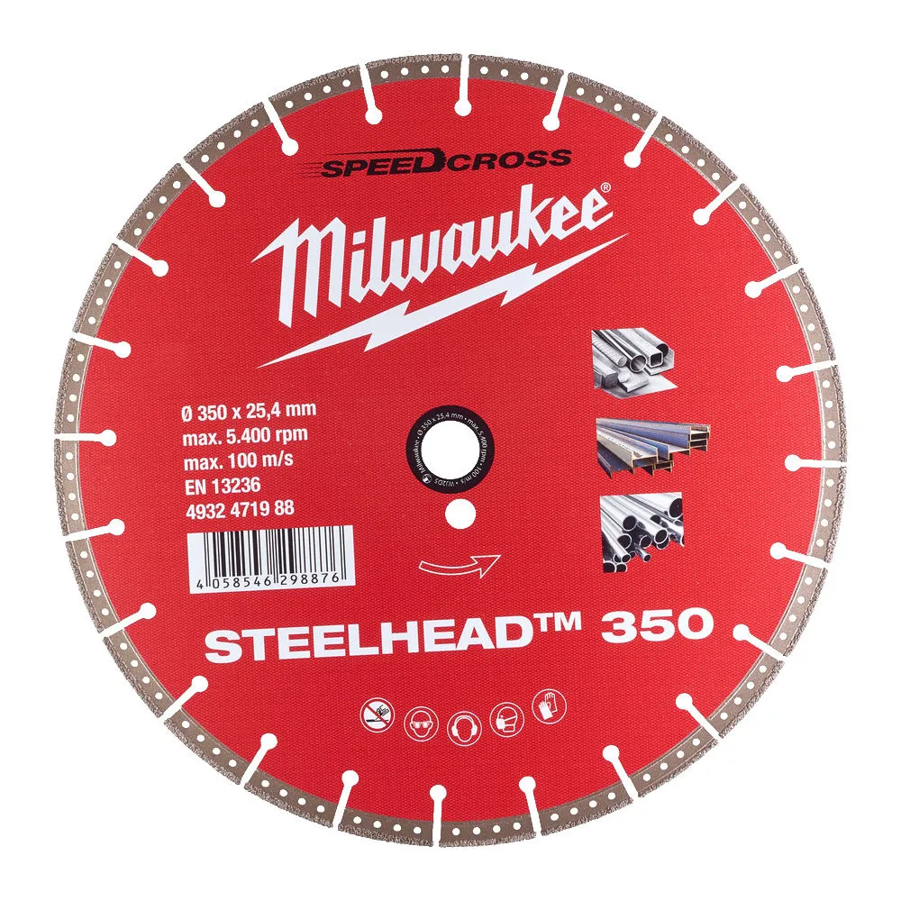 MILWAUKEE DIAMOND CUTT.WHEEL  DIABL DH STEELHEAD 350 - 1 PC