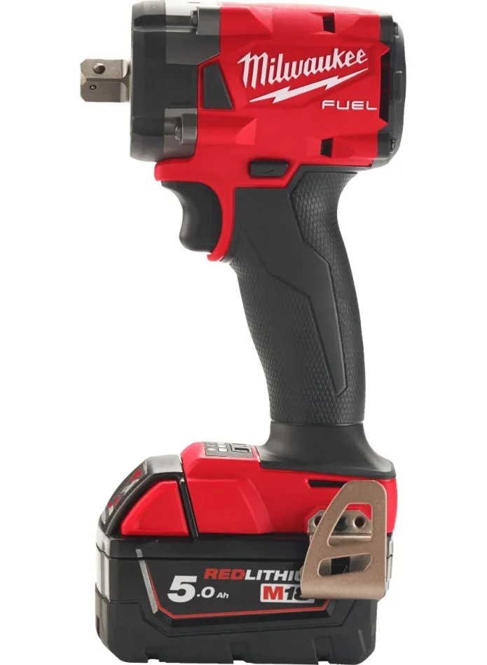 MILWAUKEE M18 FUEL 1/2 IMPACT WRENCH WITH PIN DETENT GEN II KIT, 2 X 5.0 AH BAT PACKS, M12-18 FC CHR,|[M18FIW2P12-502X]