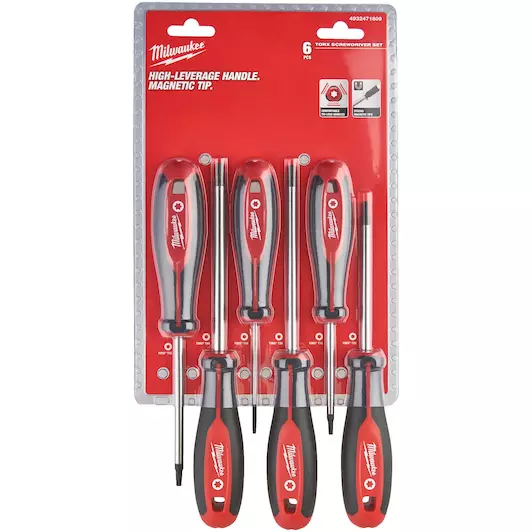 MILWAUKEE TRI-LOBE S/DRIVER TORX SET - 6PC - DISPLAY