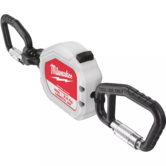 MILWAUKEE RETRACTABLE TOOL LANYARD - QUICK-CONNECT | 2.2 KG | 1 PC - DISPLAY