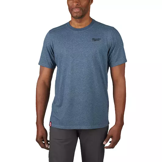 MILWAUKEE HYBRID T-SHIRT SHORT SLEEVE | BLUE, XXL - DISPLAY